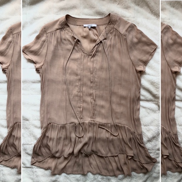 Tops - Long Flowy Tan Shirt